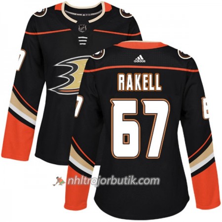 Dame Ishockey Anaheim Ducks Tröja Rickard Rakell 67 Adidas 2017-2018 Svart Authentic